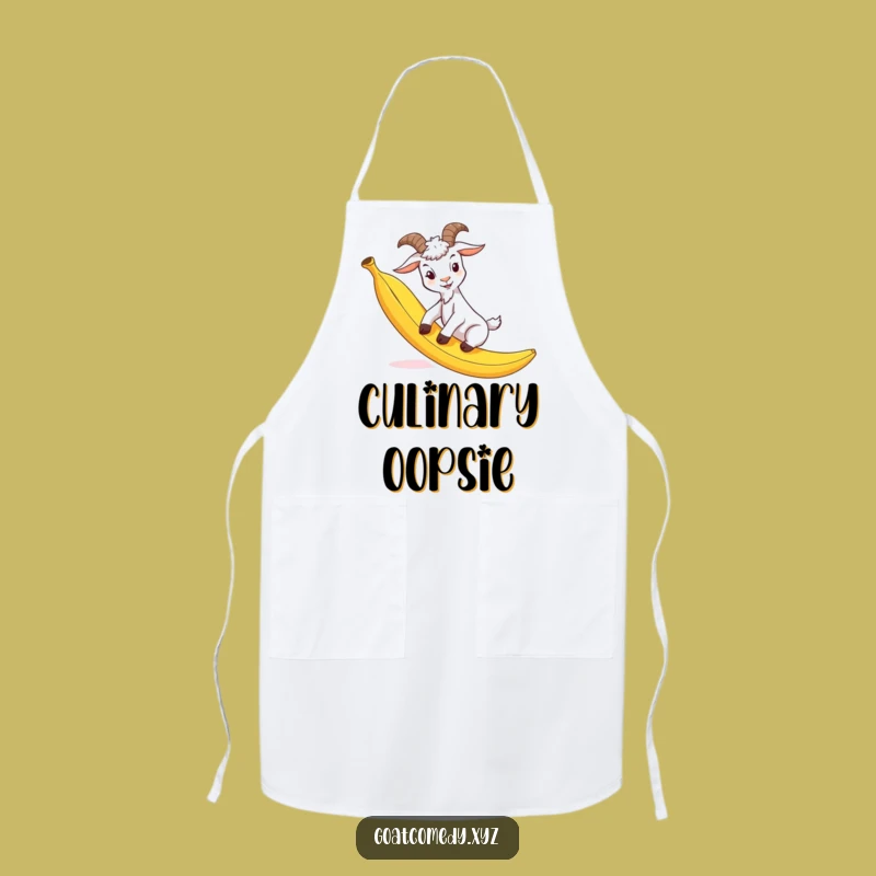 Funny Goat Banana Peel Apron: Cook Up Giggles, Hilarious Kitchen Gift