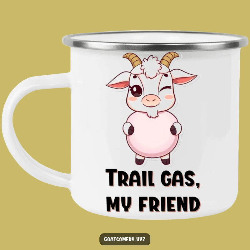 Funny Goat Whoopee Cushion Camping Mug: Adventure with Humor, Perfect Outdoor Gift