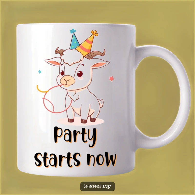 Funny Party Goat Mug: Hilarious Celebration Art for a Perfect Gift