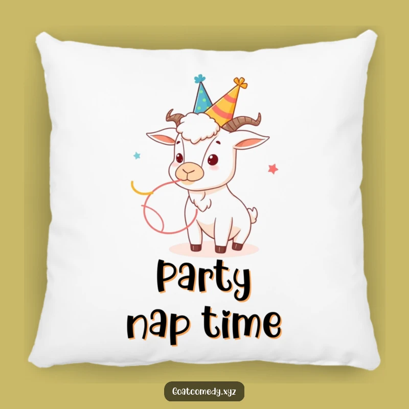 Funny Party Goat Pillow: Cozy Fun with a Hilarious Celebration Design