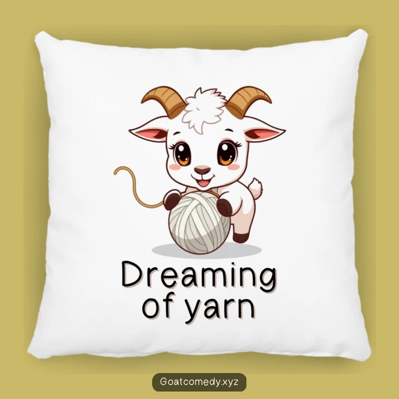 Funny Yarn Goat Pillow: Cozy Fun with a Hilarious Wide-Eyed Design
