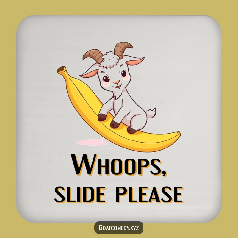 Funny Goat Banana Peel Coasters: Protect Surfaces from Rings and Laughs