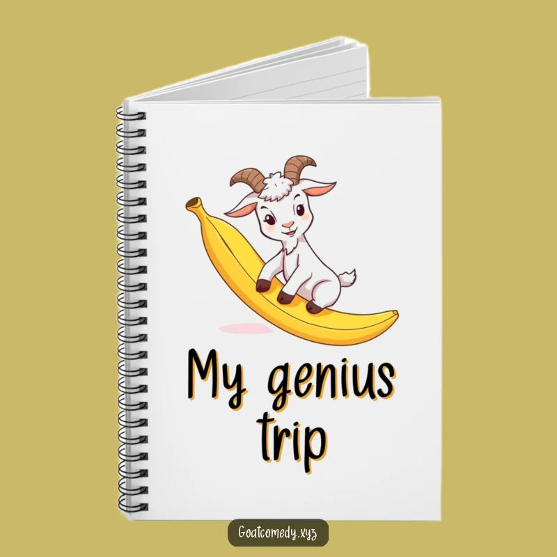 Funny Goat Banana Peel Notebook: Capture Your Funny Thoughts, Hilarious Gift