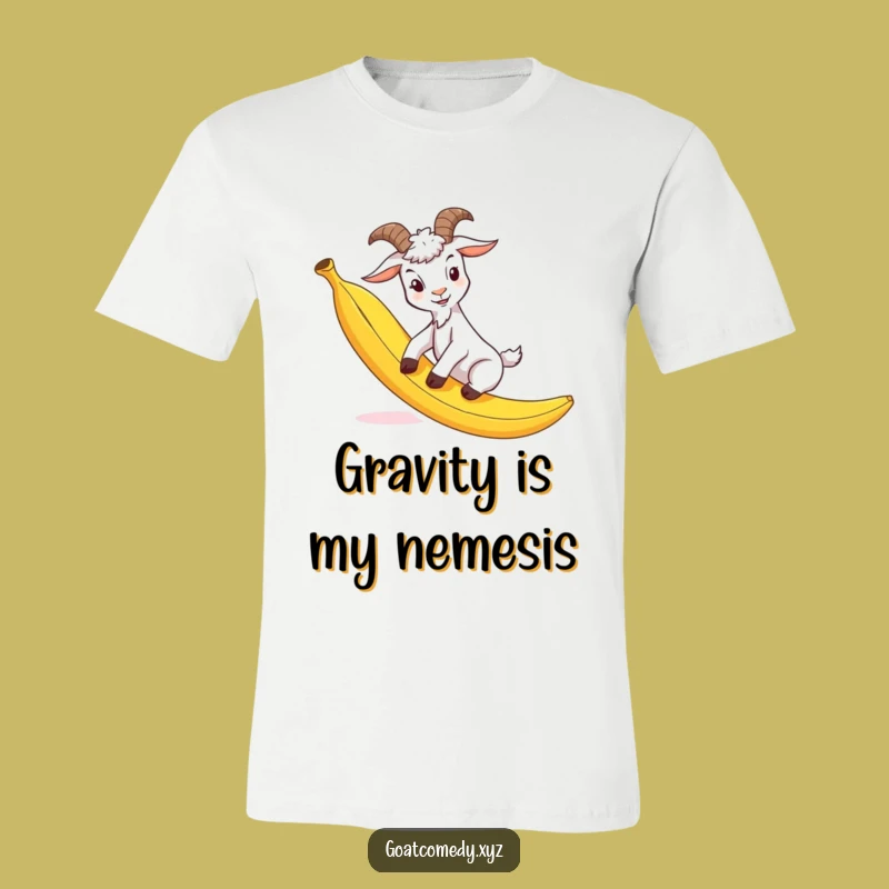 Funny Goat Banana Peel T-Shirt: Embrace the Slip with This Hilarious Tee