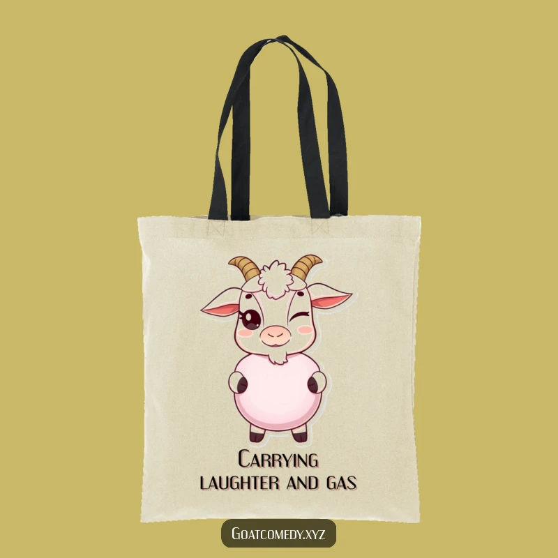 Funny Goat Whoopee Cushion Tote Bag: Carry Your Laughs in Style, Great Gift
